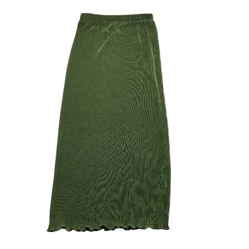 women's midi skirtsSkirt Midi By Shein In Green, Size: S